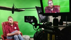 fond vert studio